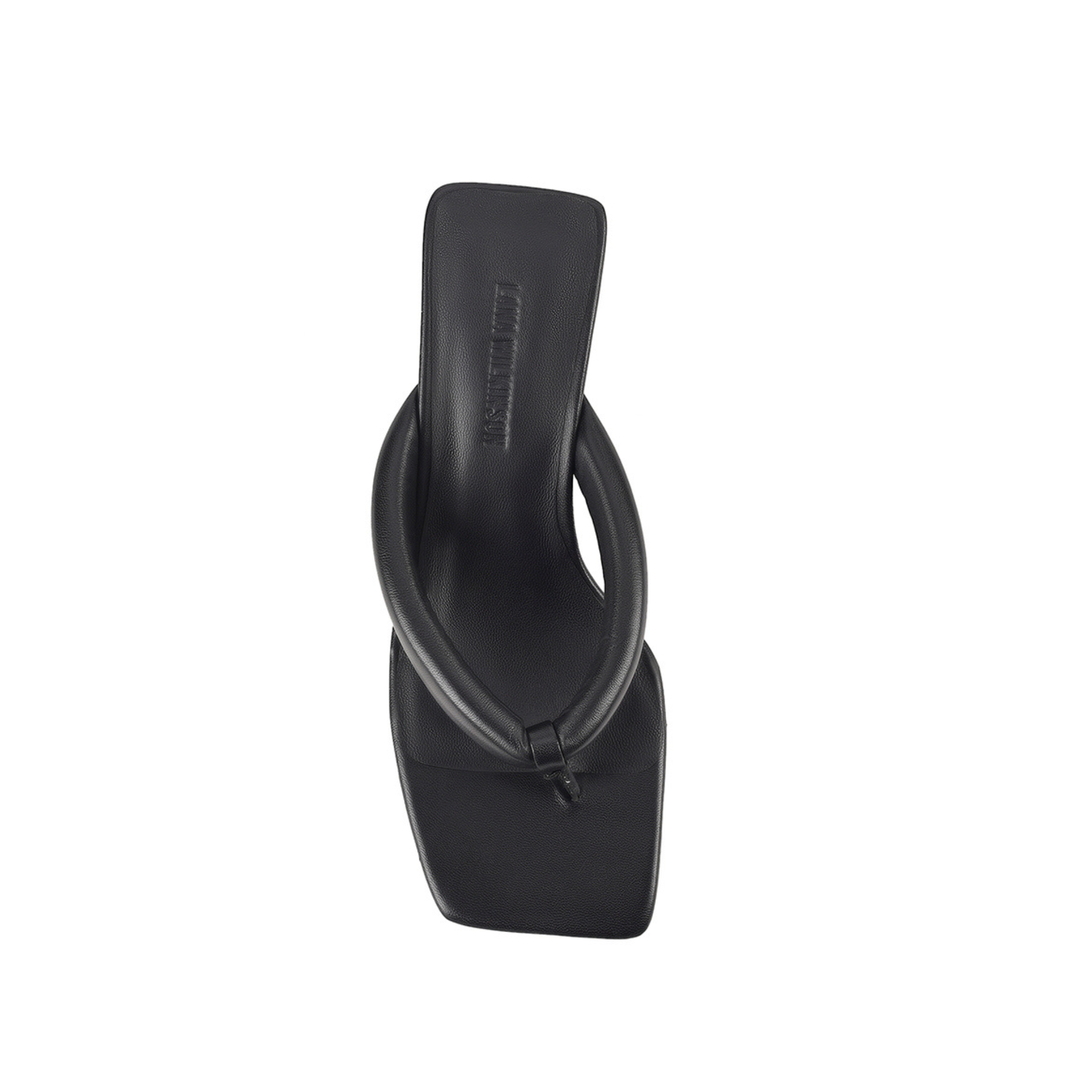 Mandy Wedge Black Leather - Lana Wilkinson