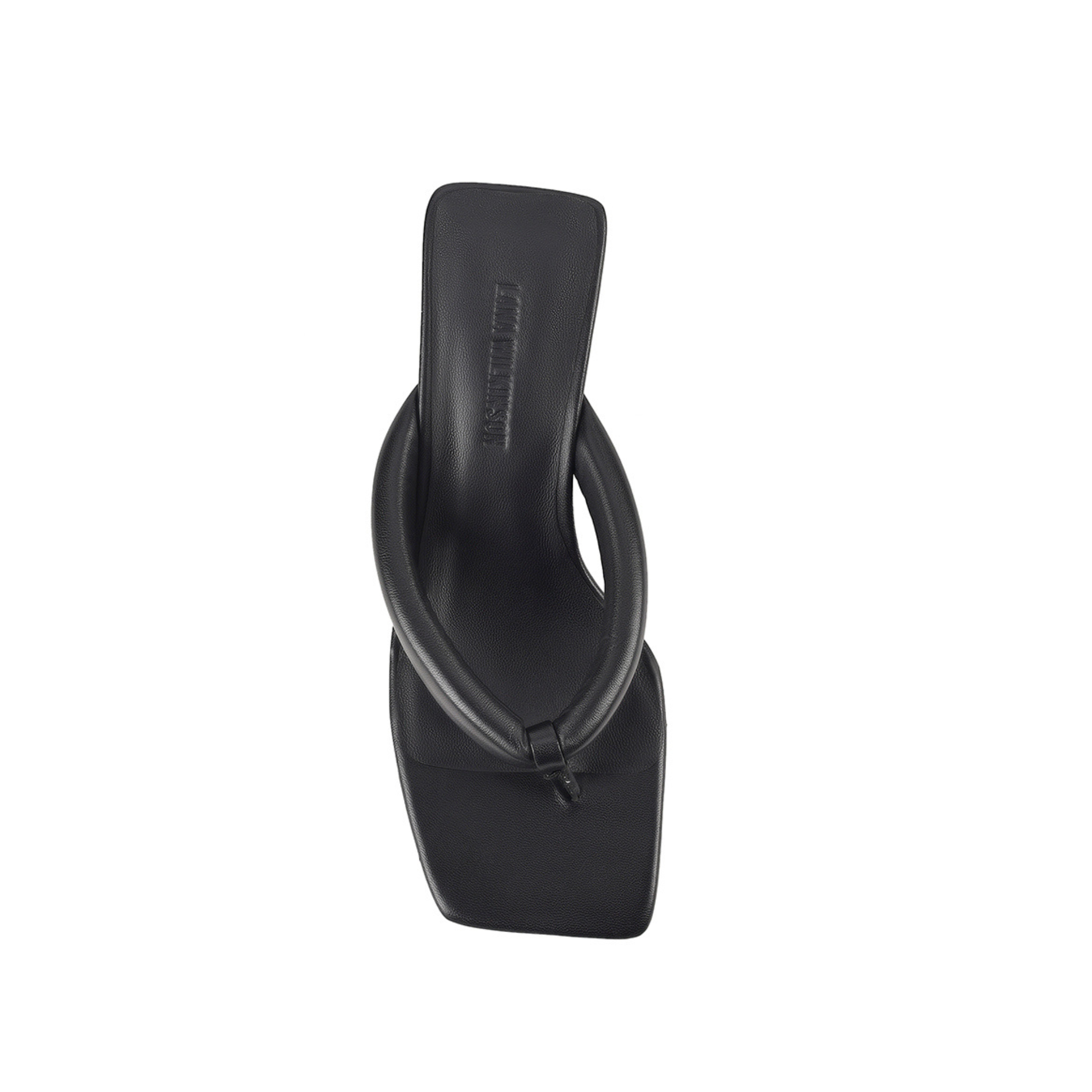 Mandy Wedge Black Leather - Lana Wilkinson