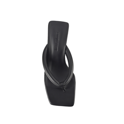 Mandy Wedge Black Leather - Lana Wilkinson