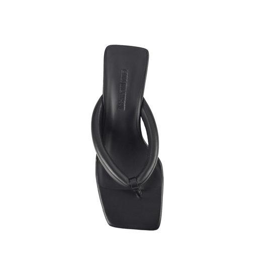 Mandy Wedge Black Leather - Lana Wilkinson