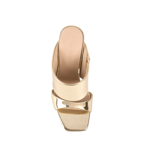 Montana Mule Gold Metallic Leather - Lana Wilkinson