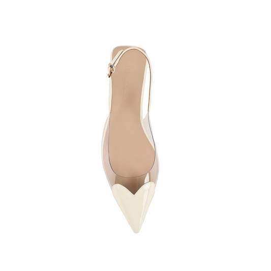 Rhi Flat Vinylite & Ivory Patent Leather - Lana Wilkinson