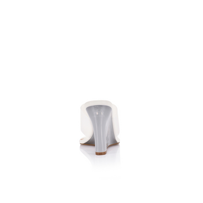 Sienna Wedge Lucite & White Vinylite