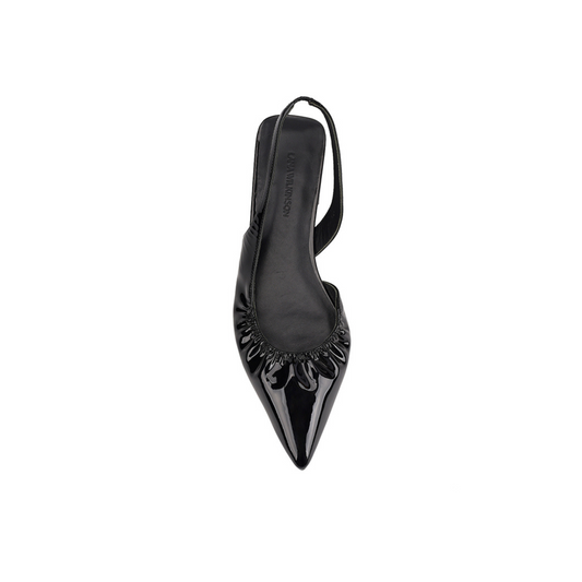 Bridie Flat Black Patent Leather