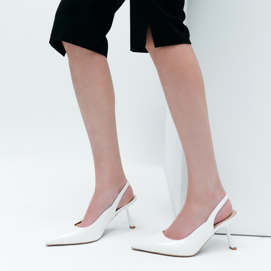 Celeste Pump White Patent Leather - Lana Wilkinson