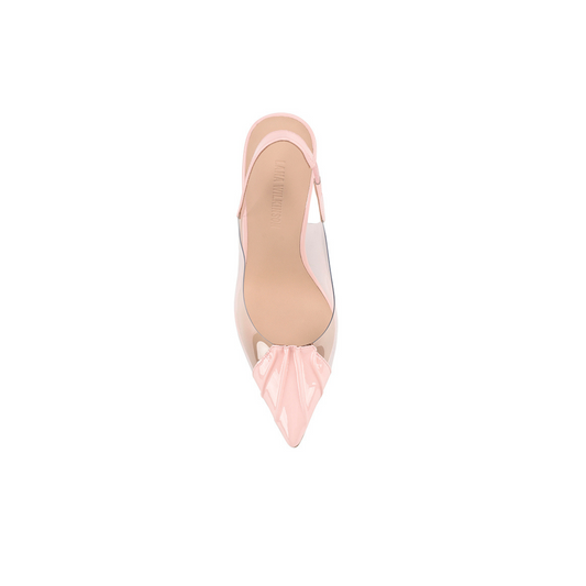 Romy Pump Vinylite & Pink Patent Leather