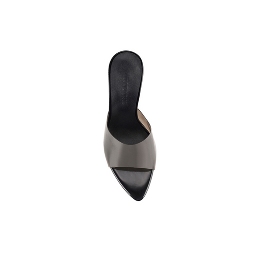 Sera Wedge Lucite & Black Vinylite