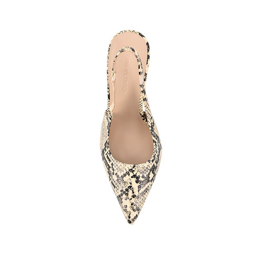 Aylah Pump Snake-Print Leather