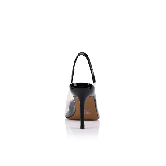 Remi Pump Vinylite & Black Patent Leather - Lana Wilkinson