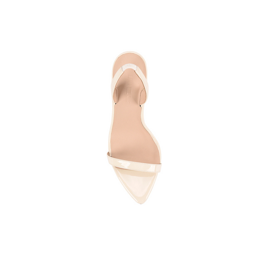 Cassie Sandal Cream Patent Leather