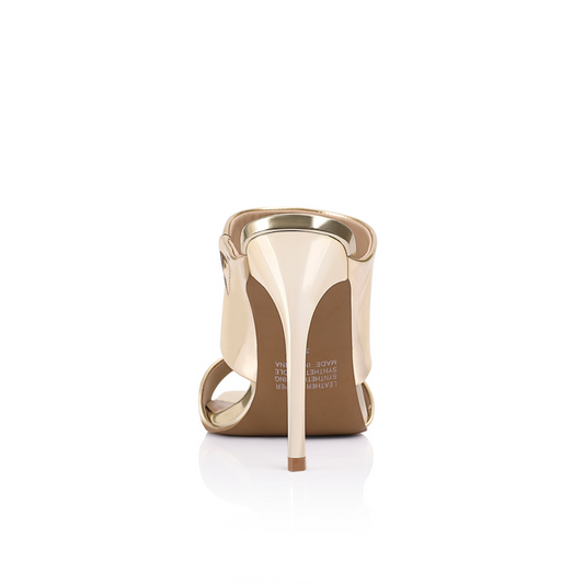 Montana Mule Gold Metallic Leather - Lana Wilkinson
