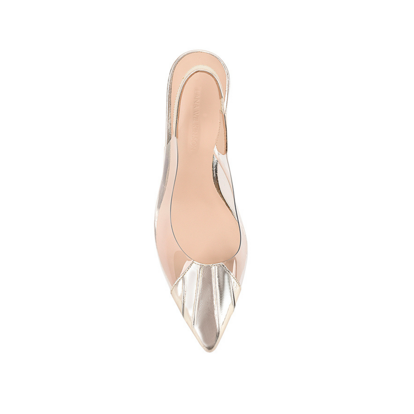 Remi Pump Vinylite Gold Metallic Patent - Lana Wilkinson