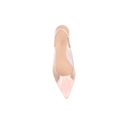 Remi Pump Vinylite & Blush Pink Leather