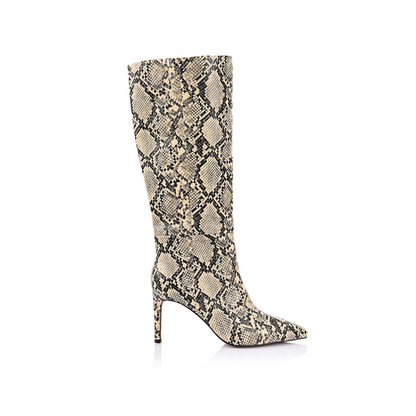 Huw Boot Snake Print Leather - Lana Wilkinson