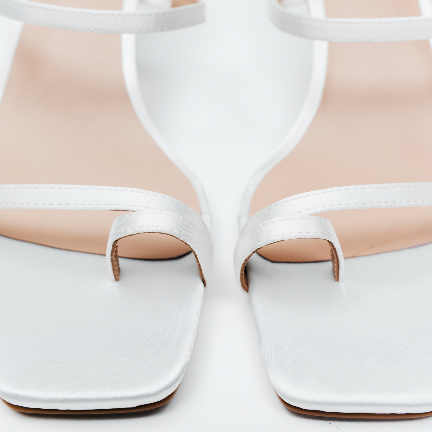 Lana Wilkinson - Torrance Sandal White Satin