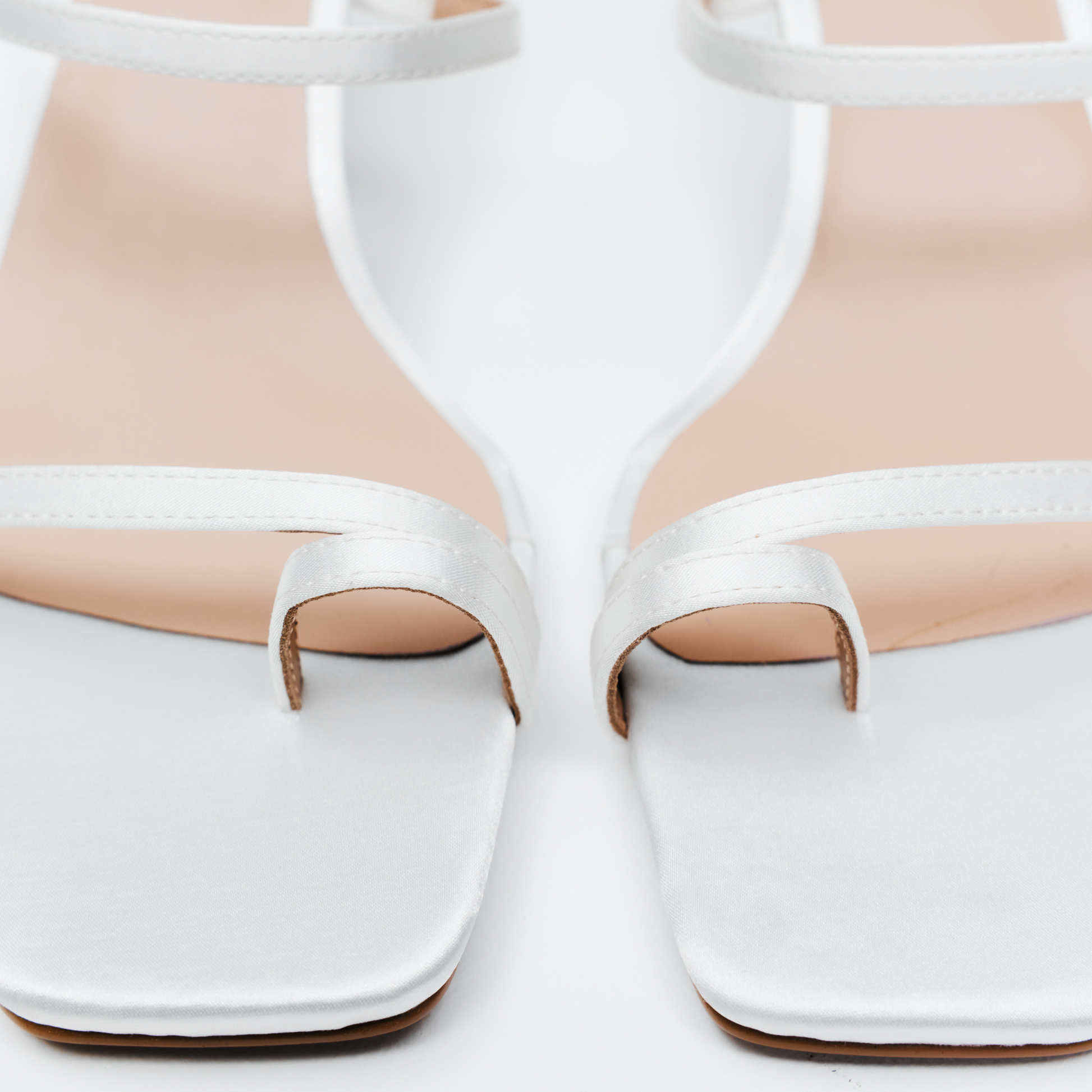 Lana Wilkinson - Torrance Sandal White Satin