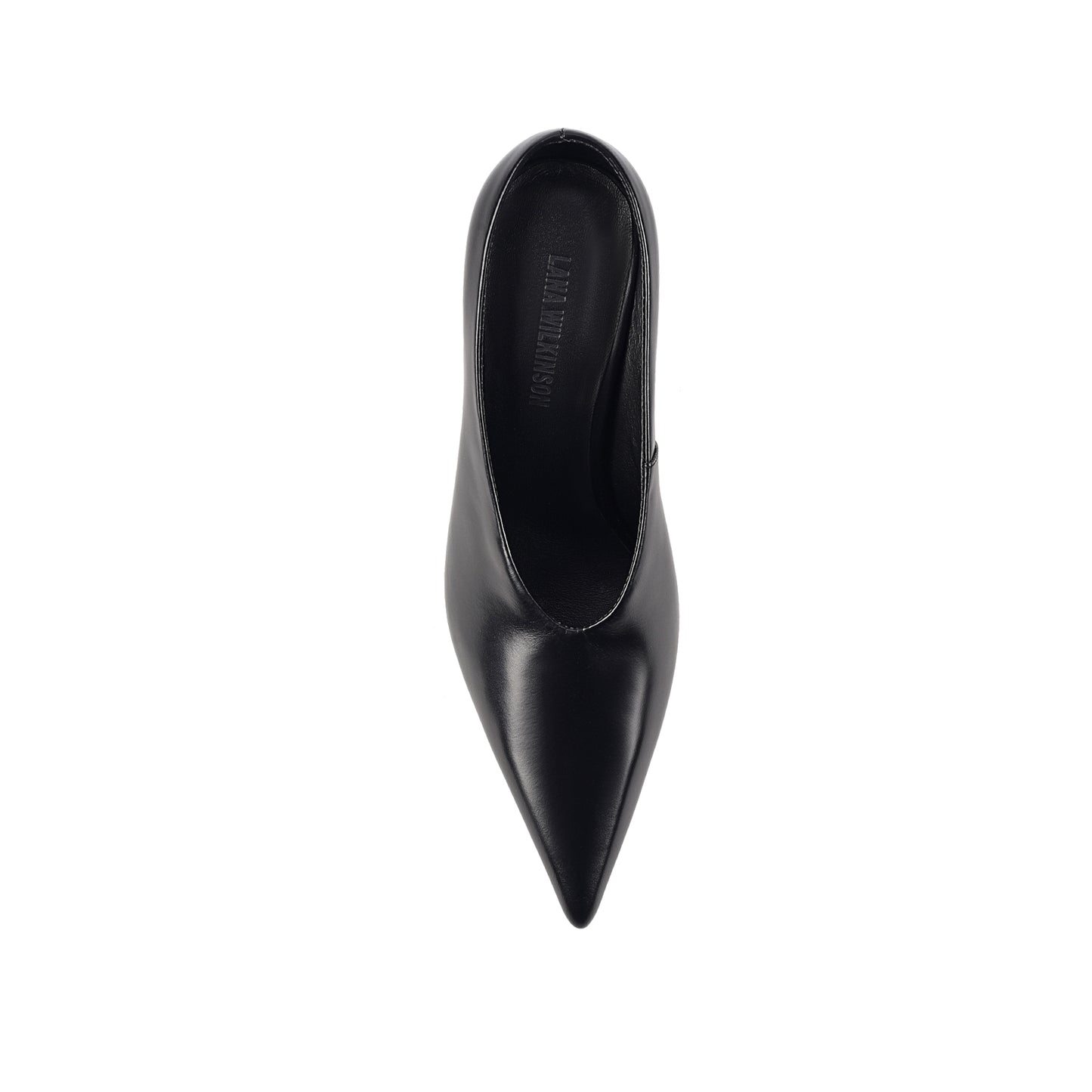 Ariana Pump Black High-Shine Leather - Lana Wilkinson
