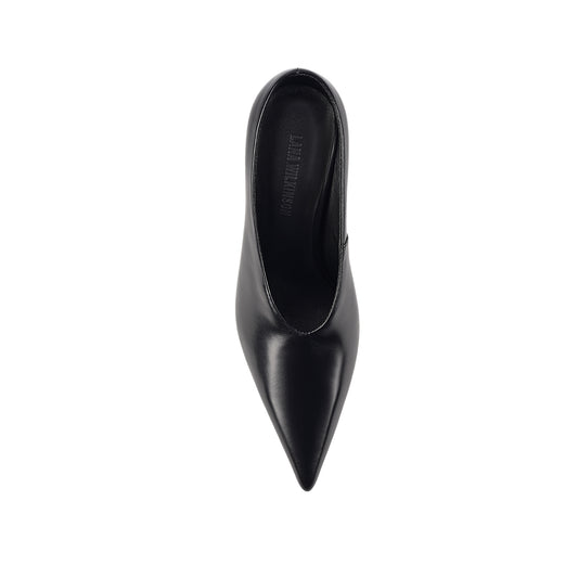 Ariana Pump Black High-Shine Leather - Lana Wilkinson