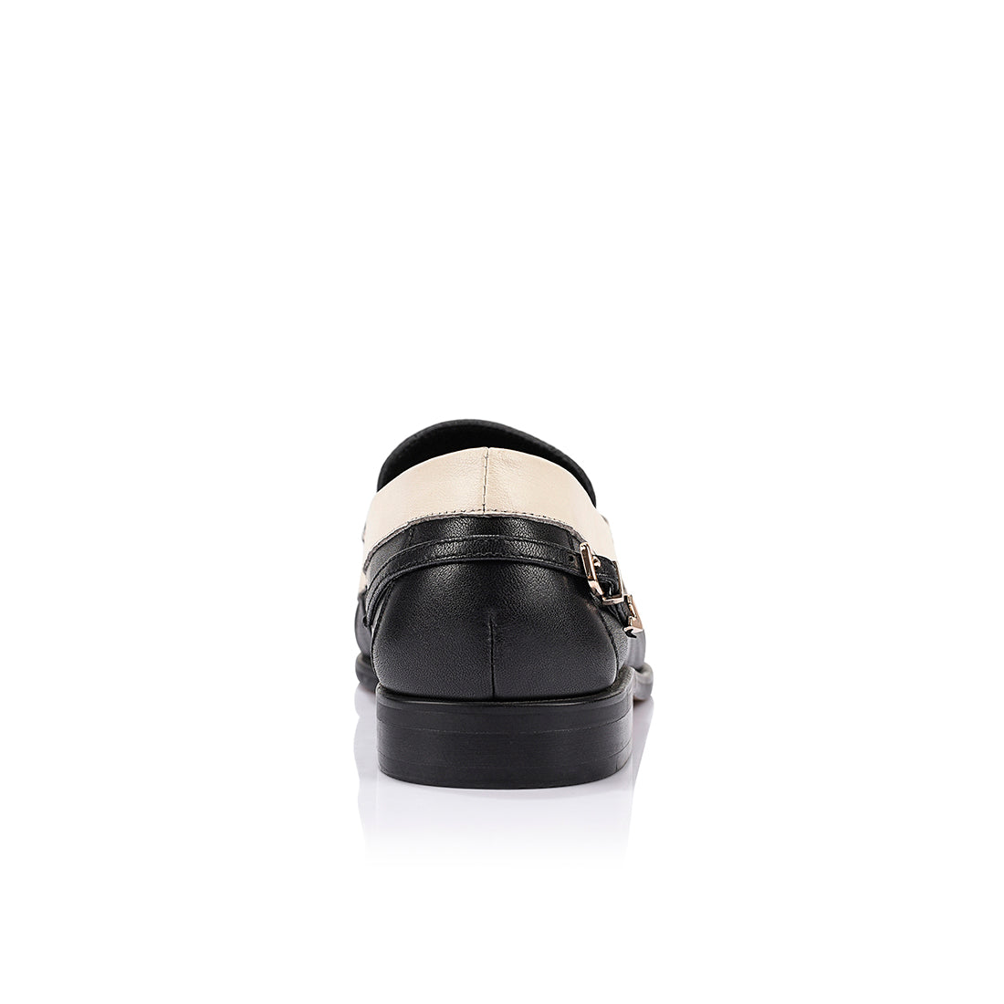 Addison Loafer Ivory & Black Leather - Lana Wilkinson
