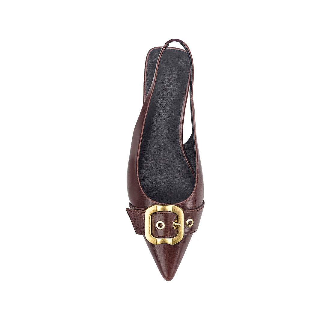 Alison Flat Brown Leather - Lana Wilkinson