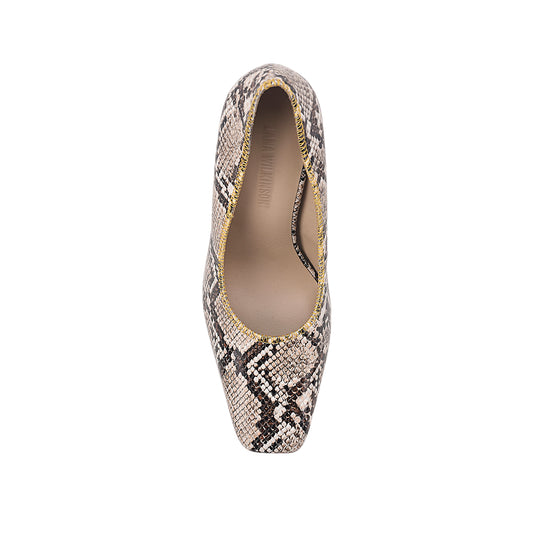 Anthea Pump Snake-Print Leather - Lana Wilkinson