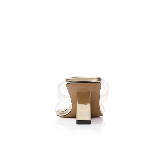 Bambi Wedge Gold Metallic Leather - Lana Wilkinson