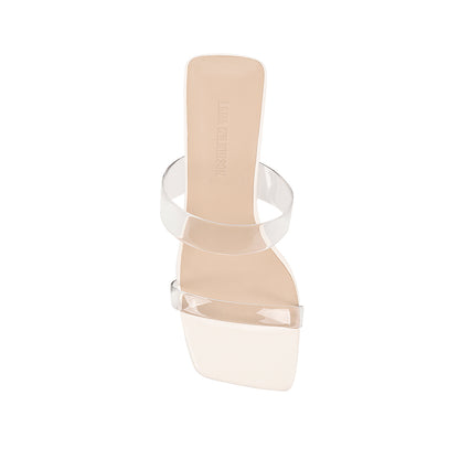 Bambi Wedge Ivory Leather - Lana Wilkinson