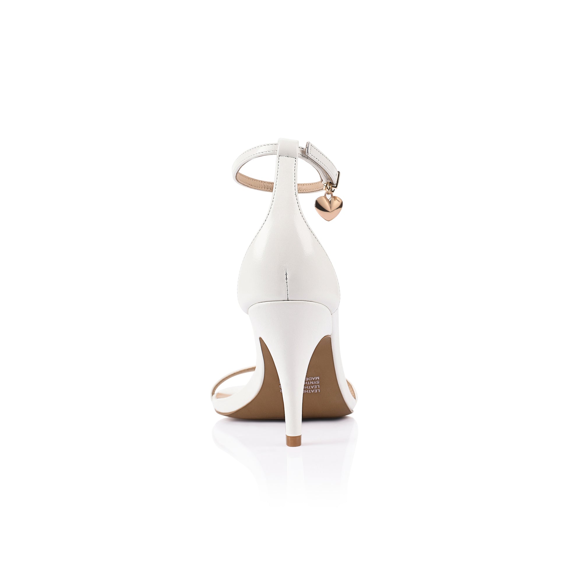 Harriet Sandal White Hi-Shine Leather - Lana Wilkinson