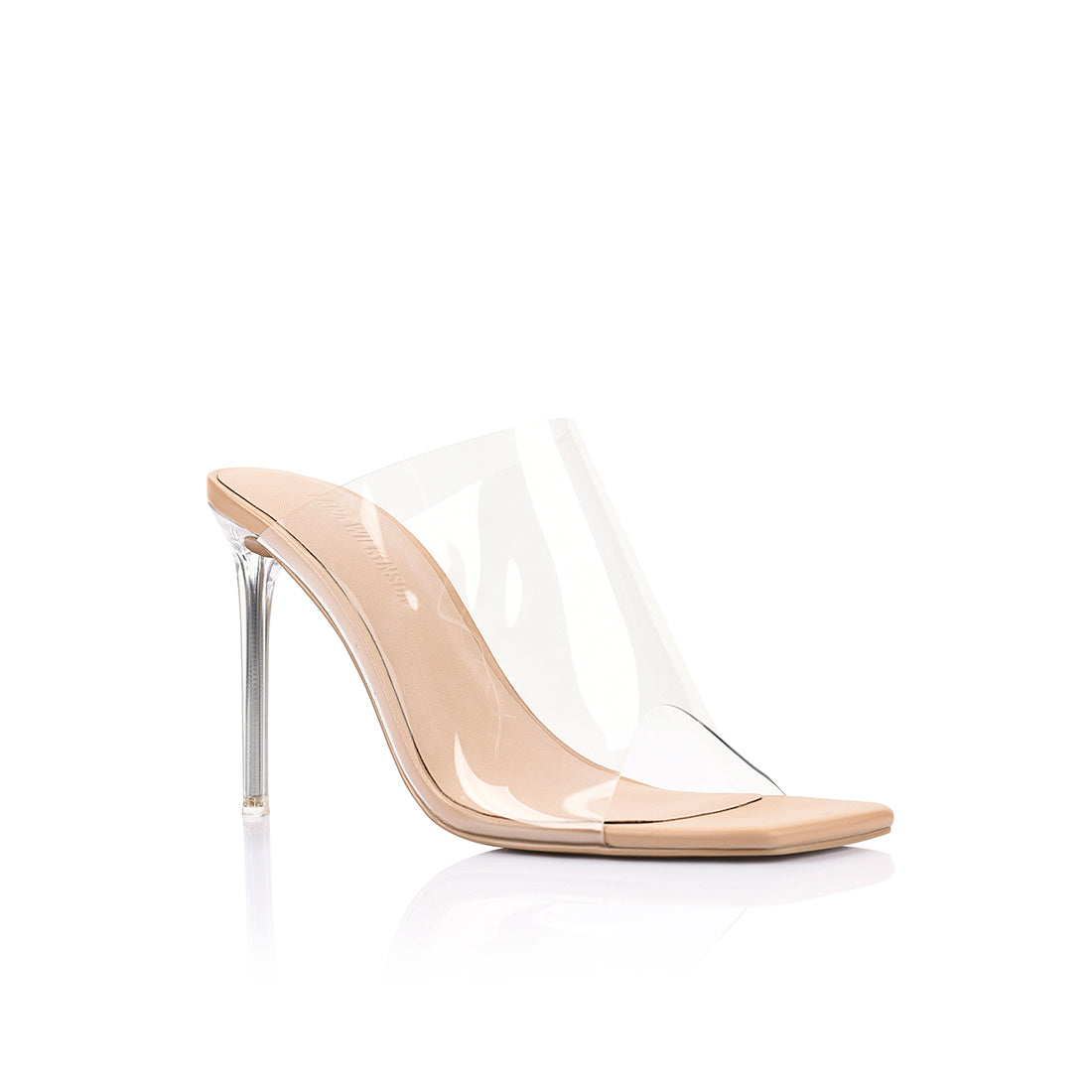 Bridget Mule Vinylite & Beige Leather - Lana Wilkinson