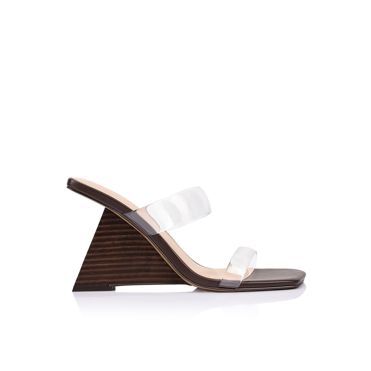 Brooke Wedge Brown Leather - Lana Wilkinson