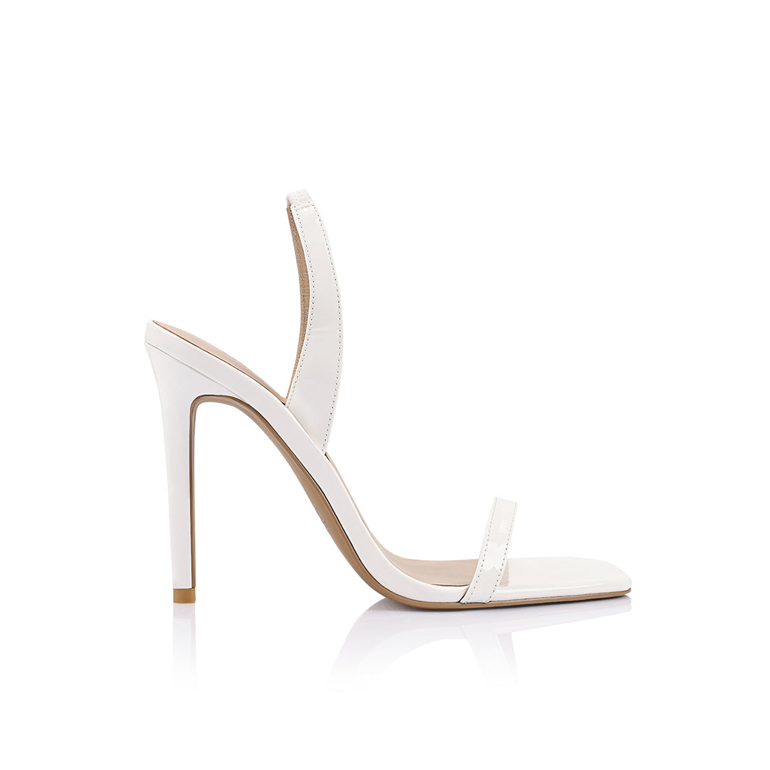 Cassidy Sandal White Patent Leather - Lana Wilkinson