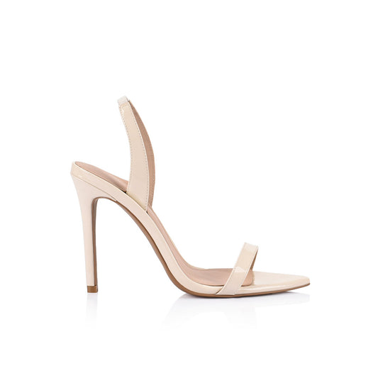 Cassie Sandal Cream Patent Leather - Lana Wilkinson