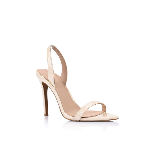 Cassie Sandal Cream Patent Leather - Lana Wilkinson