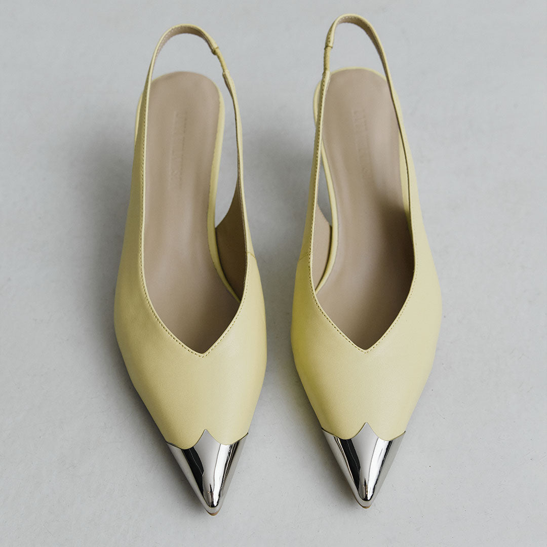 Celine Pump Lemongrass Leather - Lana Wilkinson