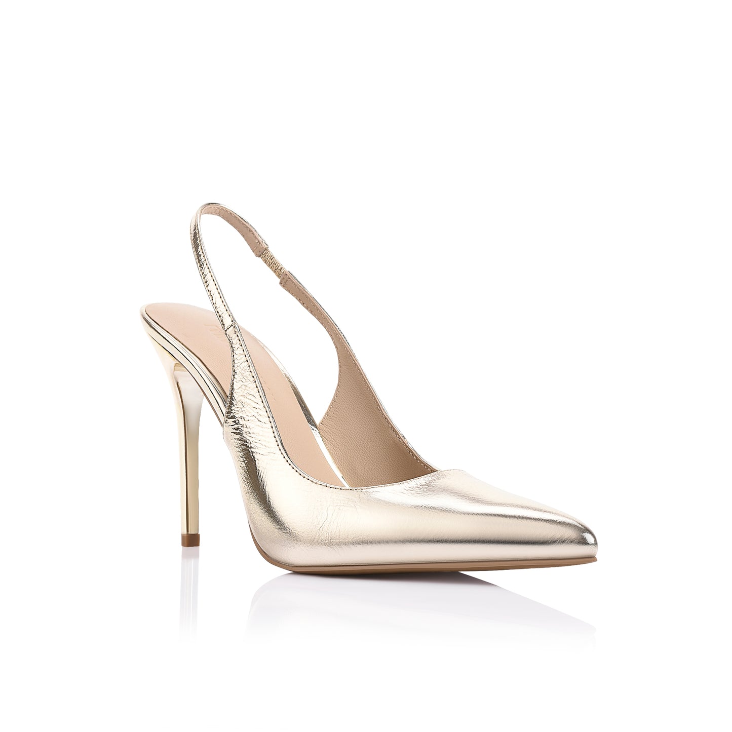 Charlize Pump Gold Metallic Leather - Lana Wilkinson
