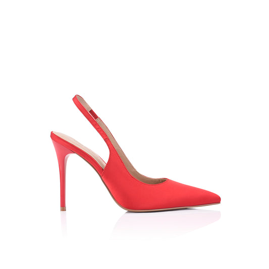 Charlize Pump Red Satin - Lana Wilkinson
