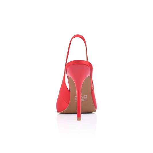 Charlize Pump Red Satin - Lana Wilkinson
