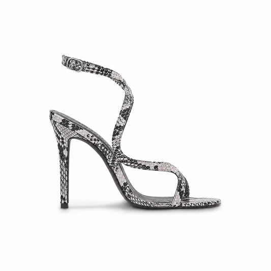 Jordan Sandal Black & White Snake - Lana Wilkinson Official