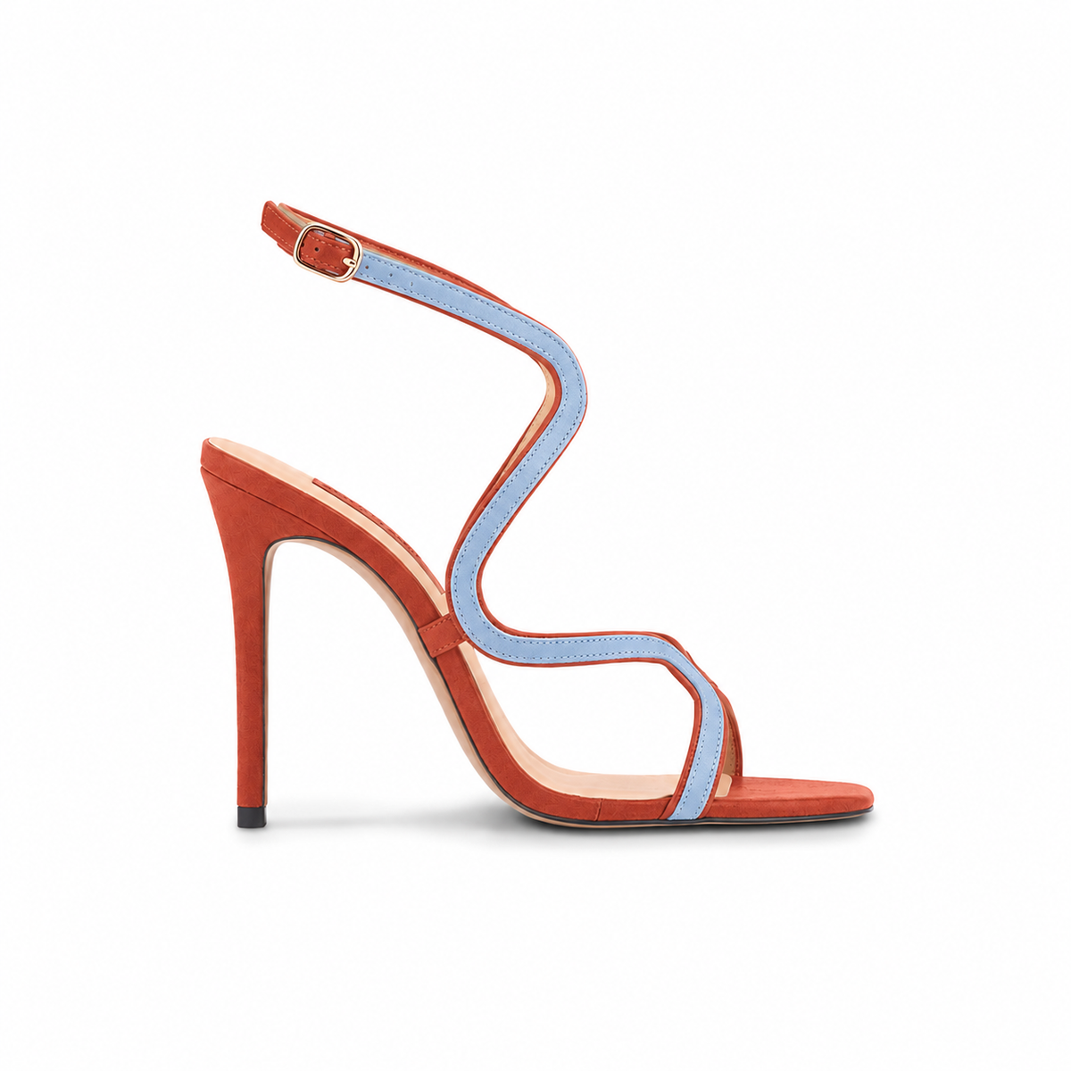 Jordan Sandal Clay & Blue Leather - Lana Wilkinson 