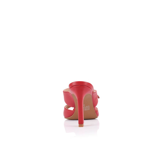 Edie Mule Red Leather - Lana Wilkinson