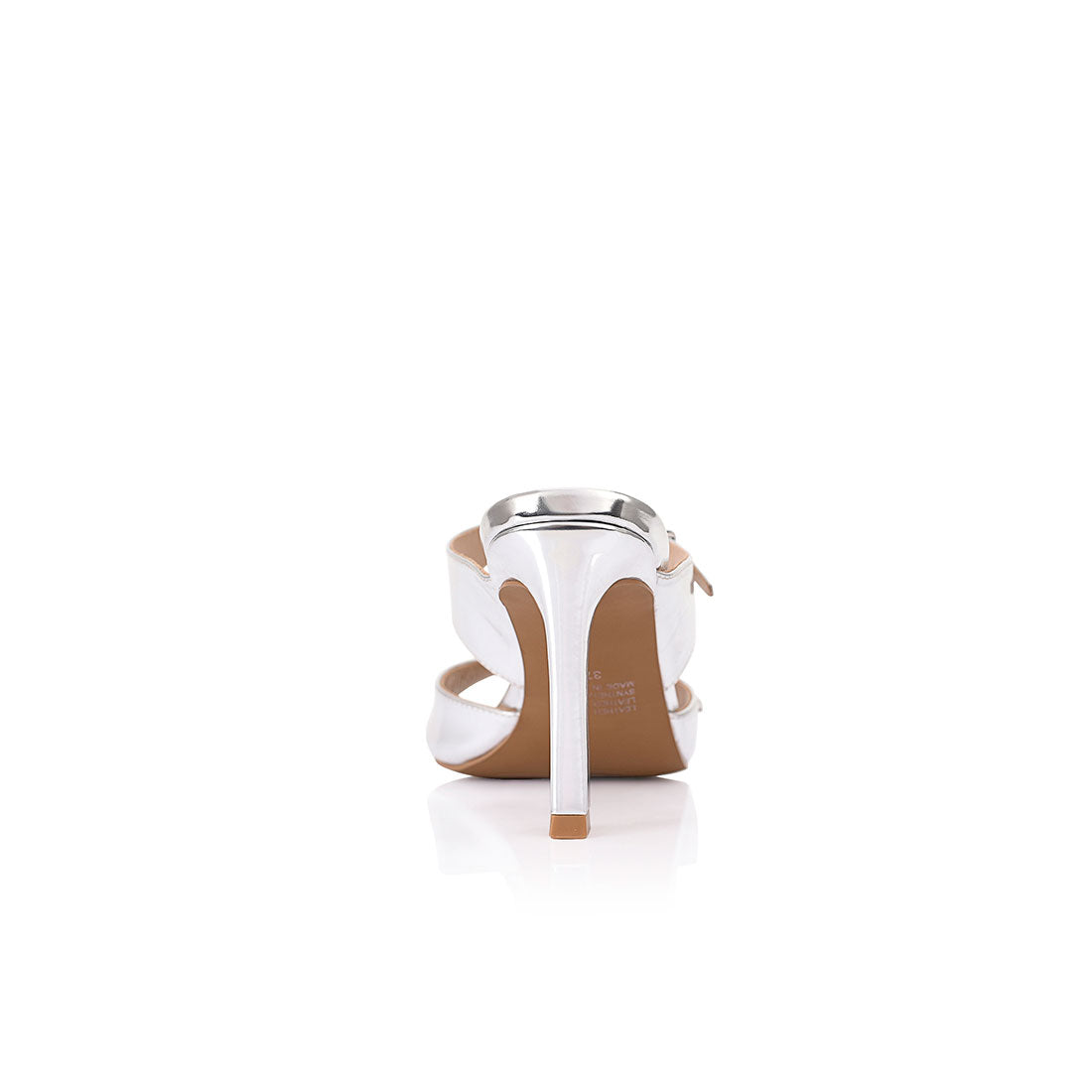 Edie Mule Silver Metallic Leather - Lana Wilkinson
