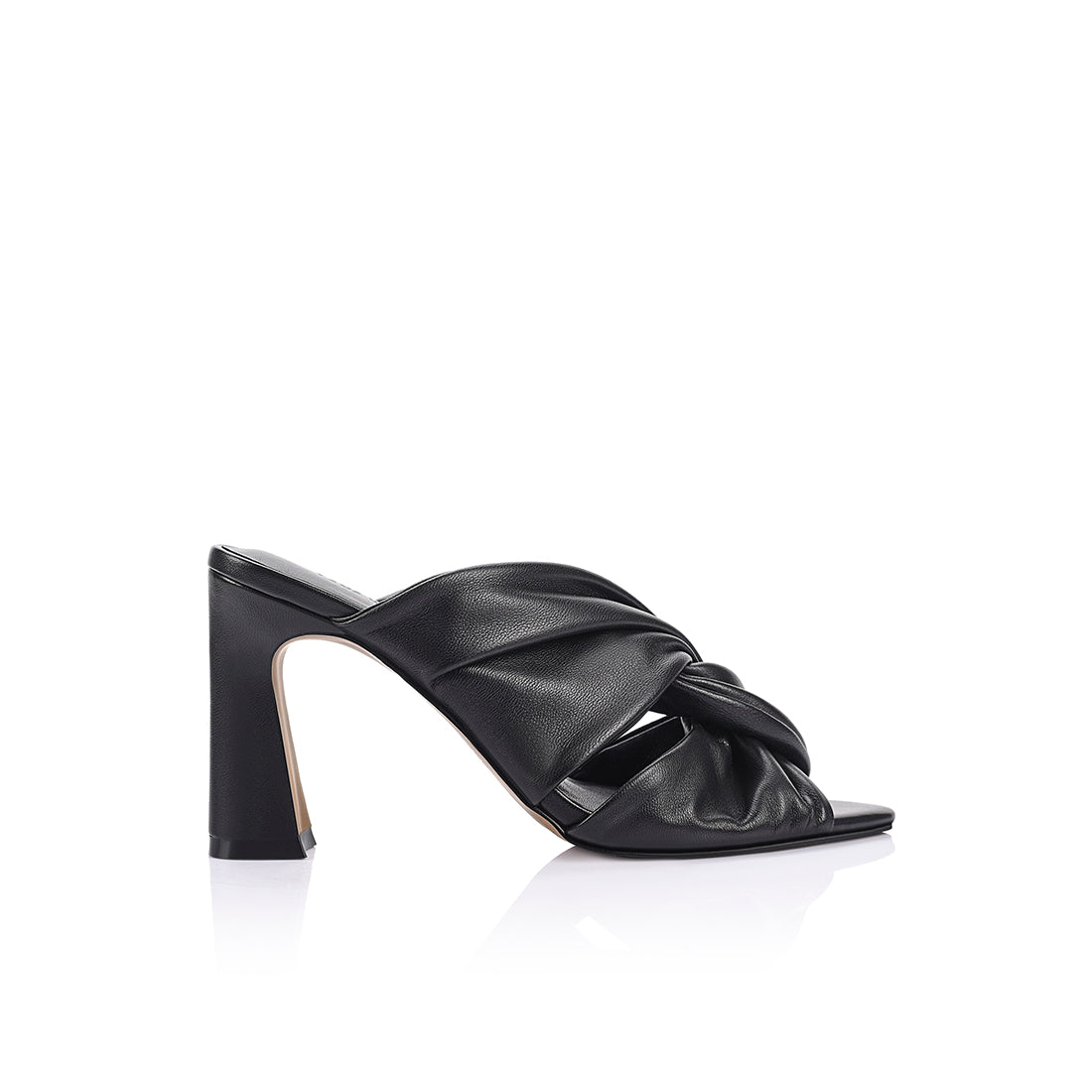 Esme Mule Black Leather - Lana Wilkinson