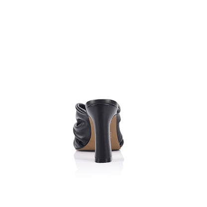 Esme Mule Black Leather - Lana Wilkinson