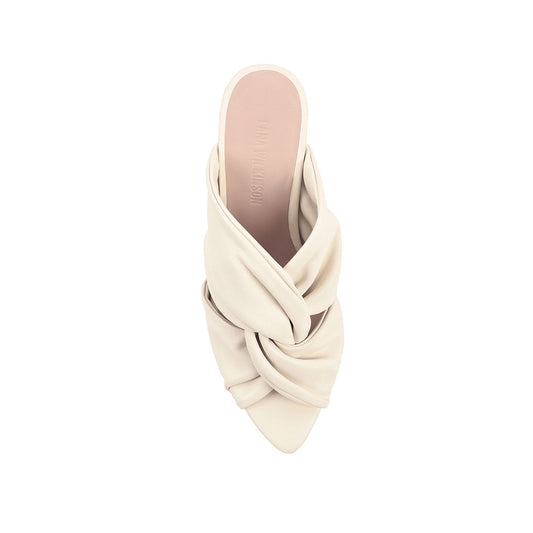 Esme Mule Ivory Leather - Lana Wilkinson