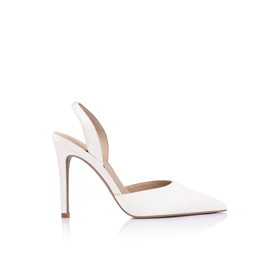 Everlee Pump White Satin - Lana Wilkinson