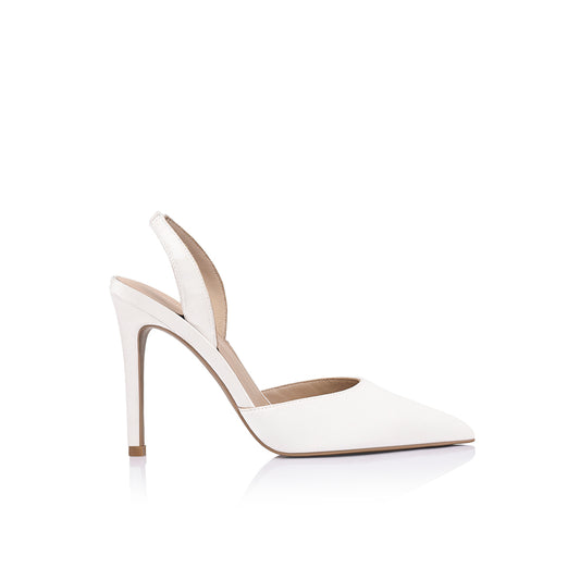 Everlee Pump White Satin - Lana Wilkinson
