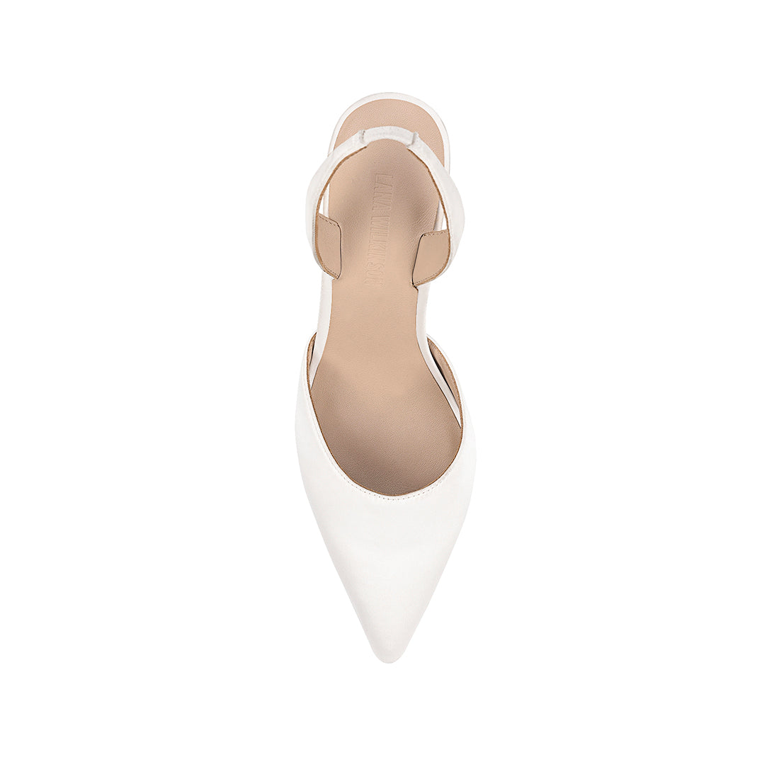 Everlee Pump White Satin - Lana Wilkinson