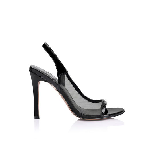 Giselle Heel Black Mesh - Lana Wilkinson