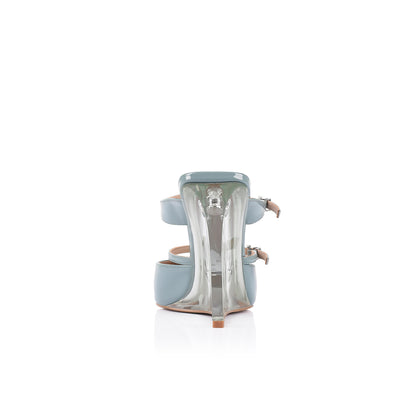 Gwen Wedge Lucite & Mint Patent - Lana Wilkinson Official