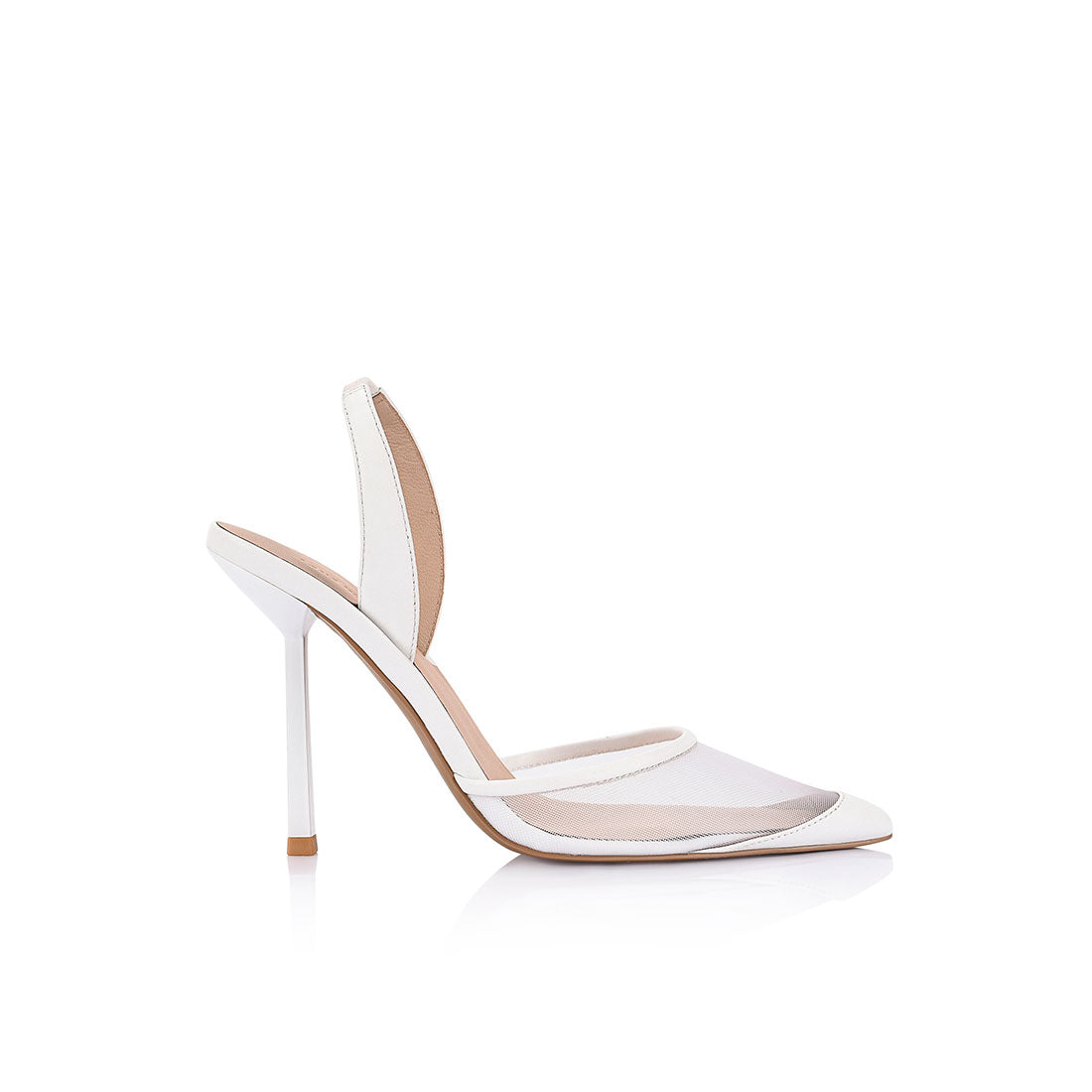 Harley Heel White Mesh - Lana Wilkinson